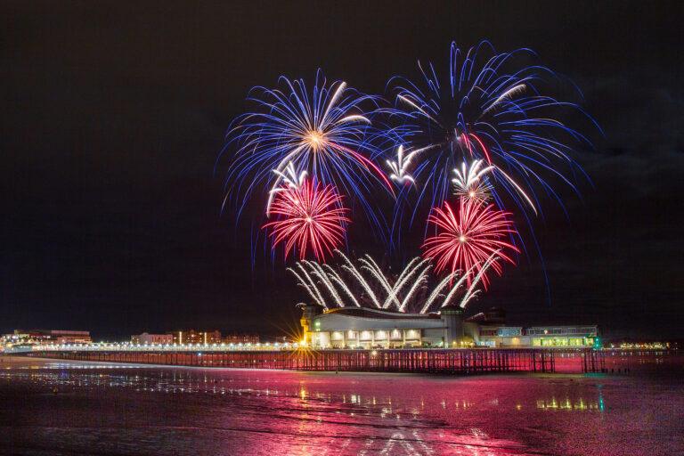 Fireworks at sea