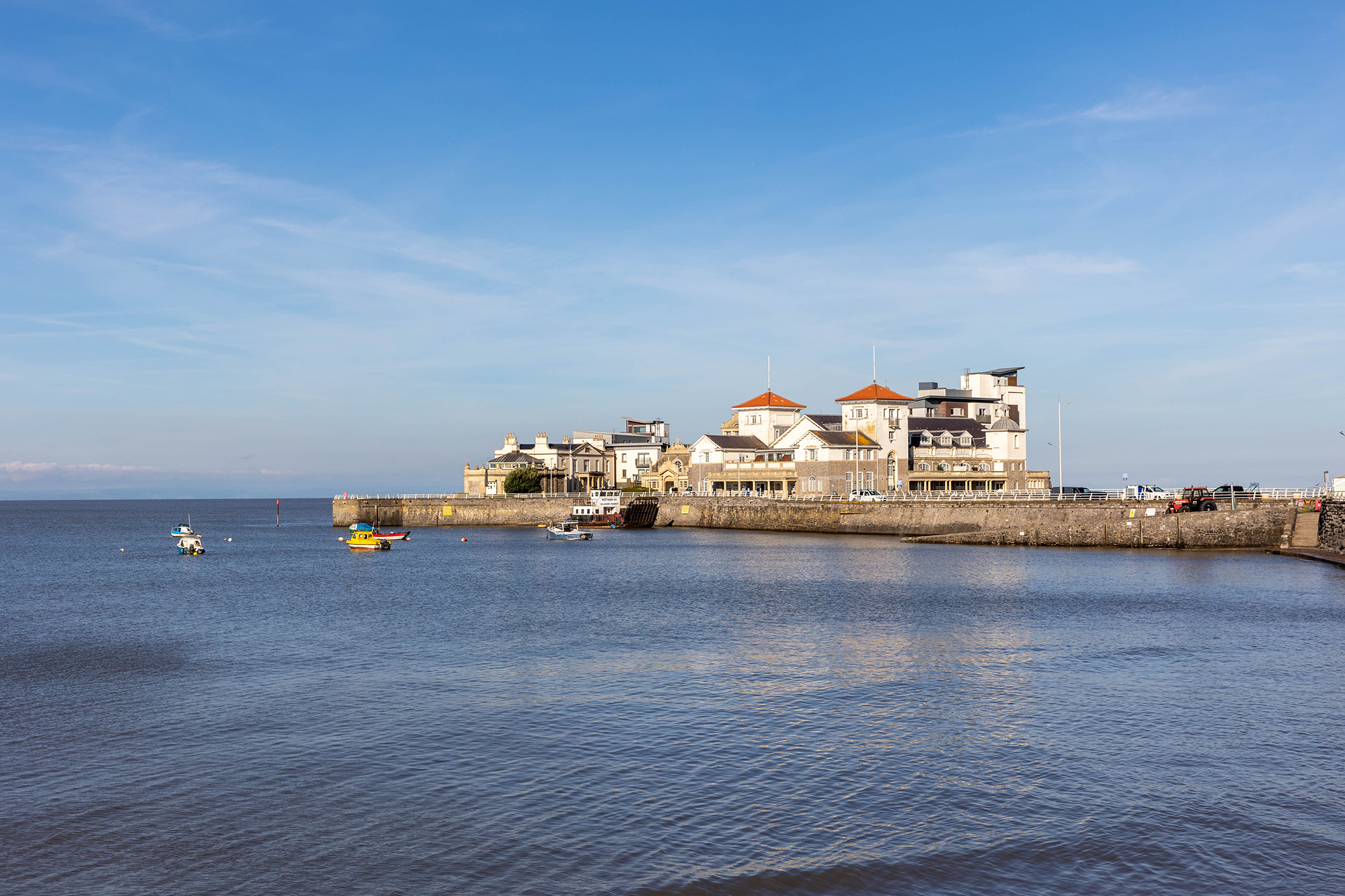 Looking over the sea to Knightstone Island, Weston-super-Mare