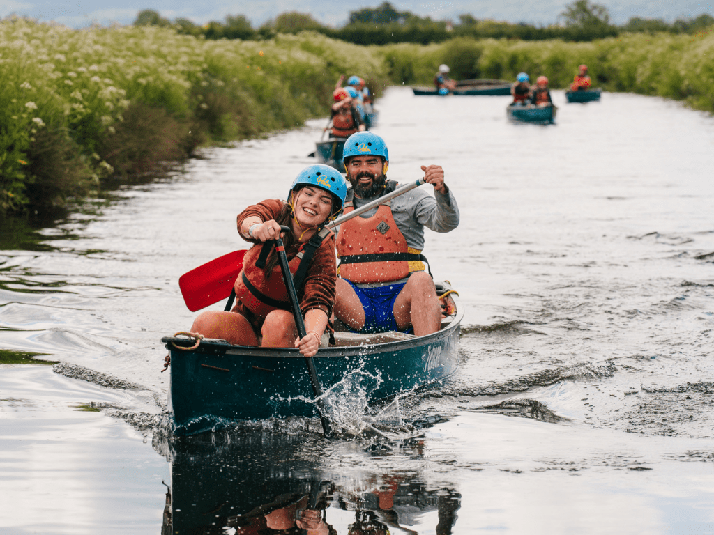 Canoeists at the Mendip Activity Centre