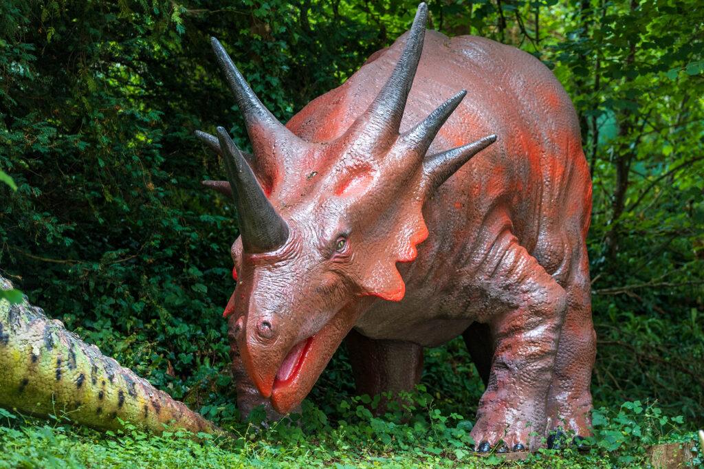 A dinosaur at Dinosaur Valley at Wookey Hole