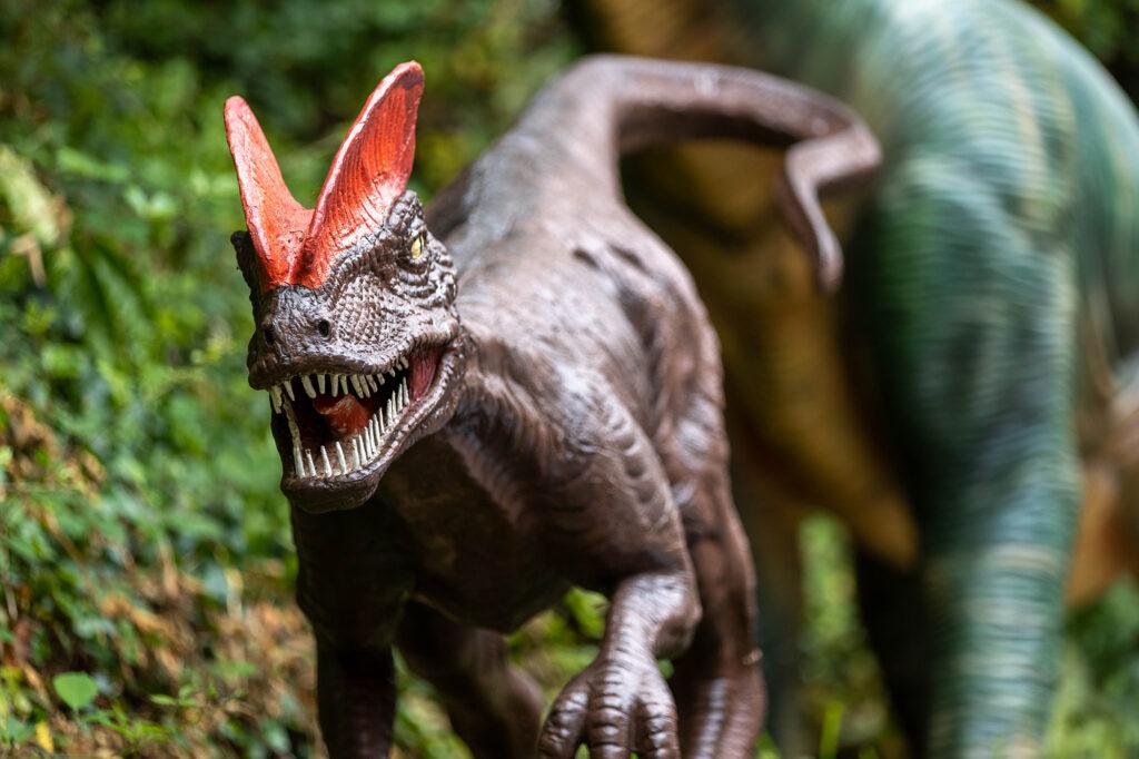 A dinosaur at Dinosaur Valley at Wookey Hole