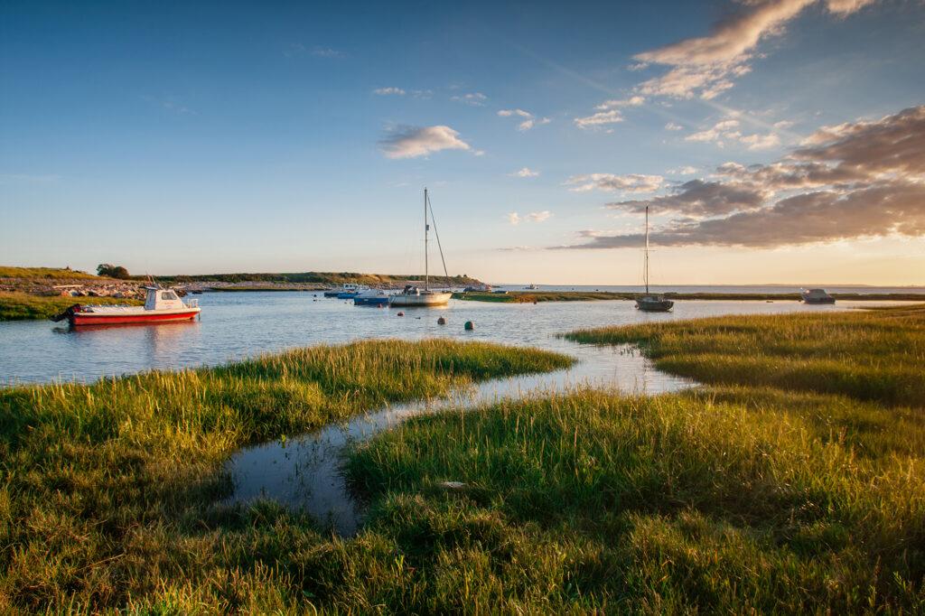 Boats on the water at The Pill, Clevedon
