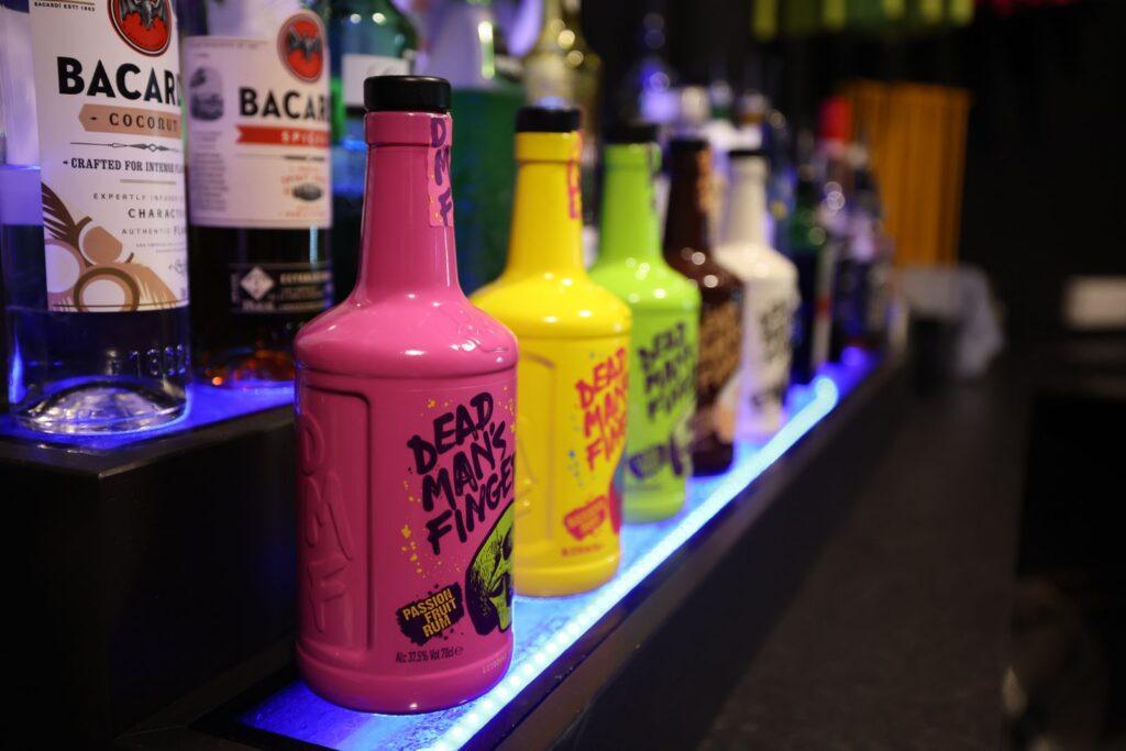 The bar at Revo Glow golf centre at Weston-super-Mare