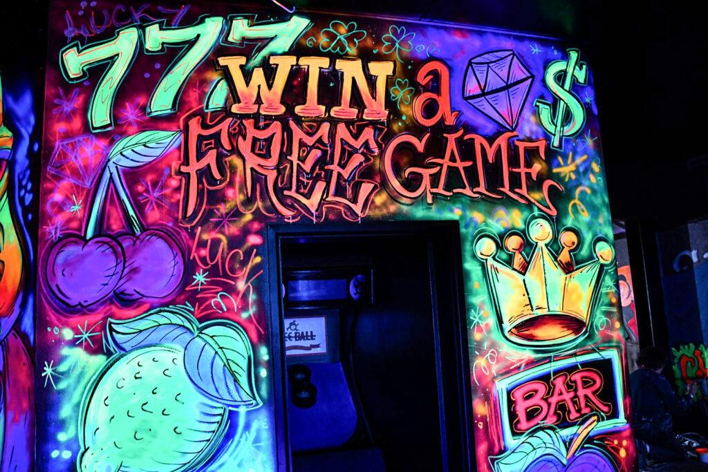 Inside Revo Glow golf in Weston-super-Mare
