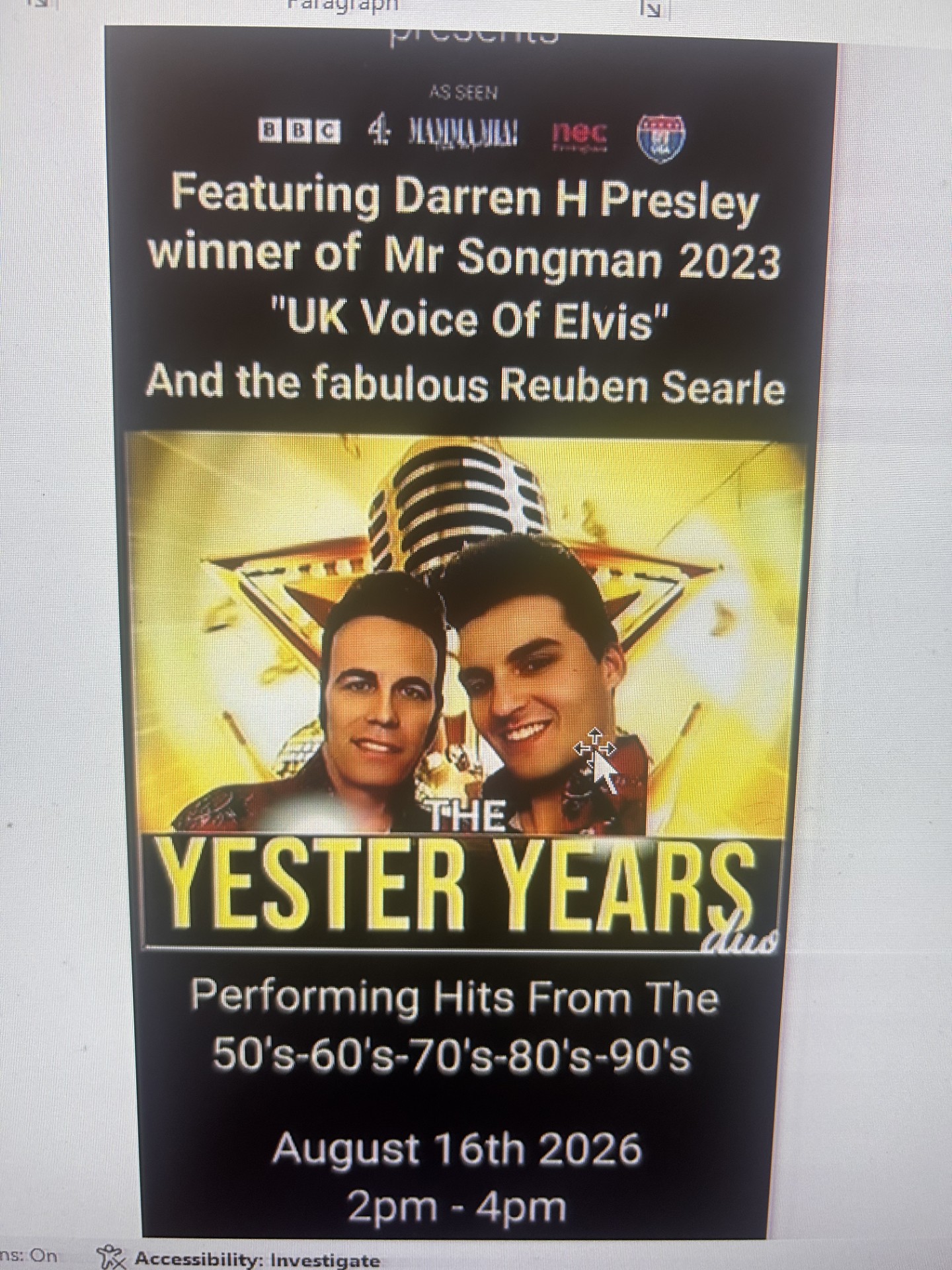 YESTER YEARS