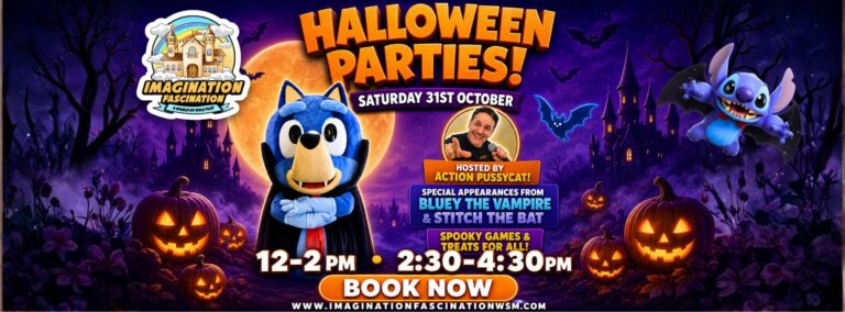 Imagination Fascination Halloween Party – hosted by Action Pussycat!